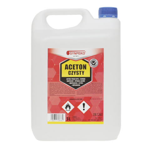 Aceton czysty rozcieńczalnik 5l Aceton czysty rozcieńczalnik 5l